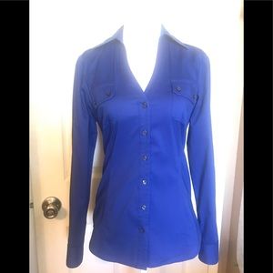 Express Design Studio Blue long sleeve Shirt